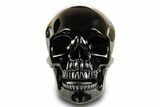 Realistic, Polished Obsidian Skull - Mexico #378721-1